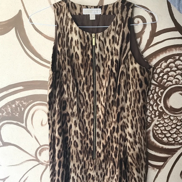 Michael Kors leopard dress zip front - Picture 1 of 3